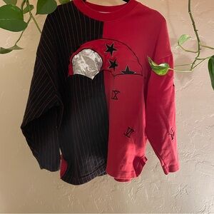Vintage and Retro Chaus Sport Red and Black Star Sweater